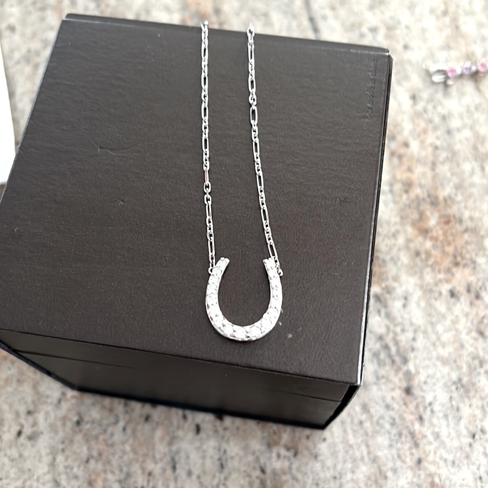 Diamond horseshoe necklace